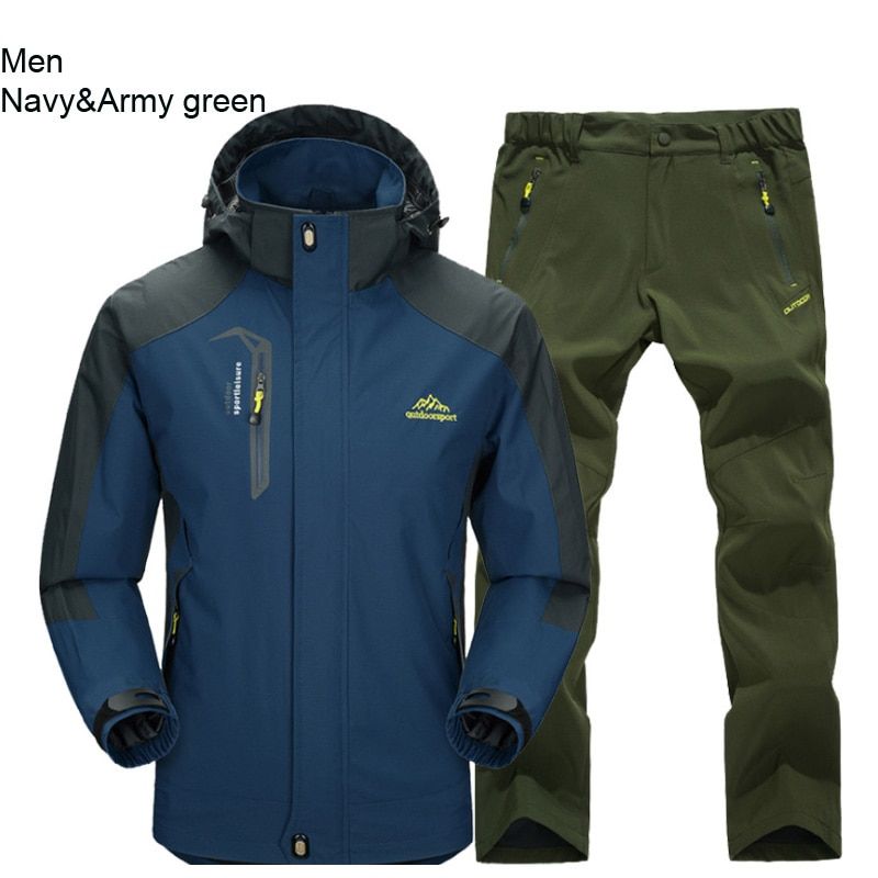 TRVLWEGO Spring Outdoor Single Jacket Quick Drying Pants Hiking Camping Men's Suit Windbreak Coat Trousers Free Return