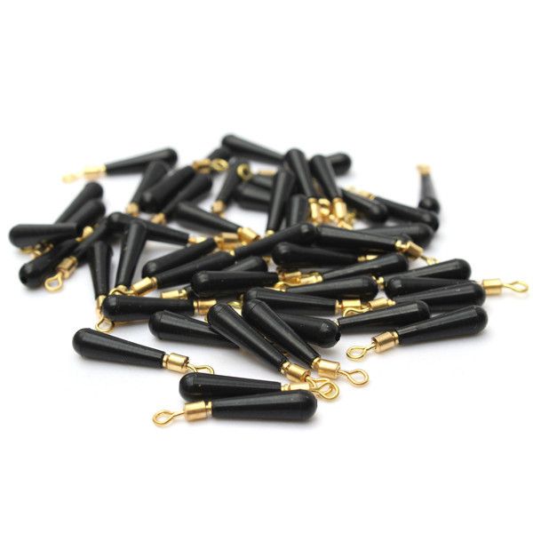 Fishing Gear Block Rotation Drift Fishing Floats Bobber Copper+ Rubber Tools 50pcs -