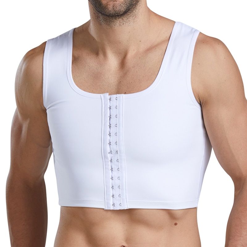 Male Control Chest Bra Gynecomastia Chest Shaper Vest Tops Men Posture Corrector Compression Shirt Corset