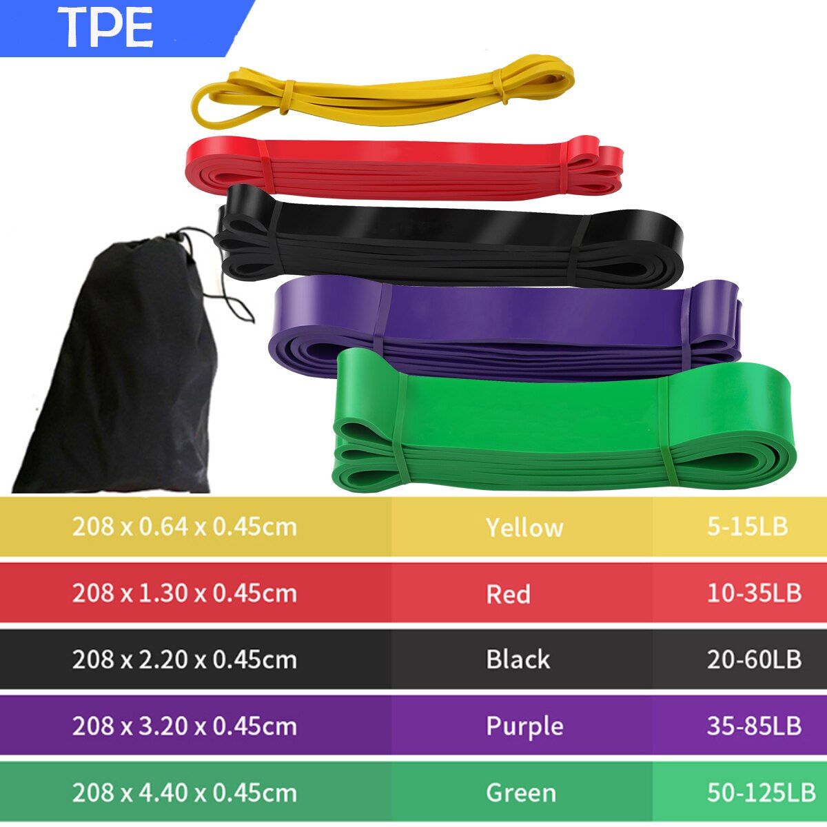 Resistance Bands 208cm Fitness Rubber Pull Up Crossfit Power Expander Hanging Yoga Loop Band