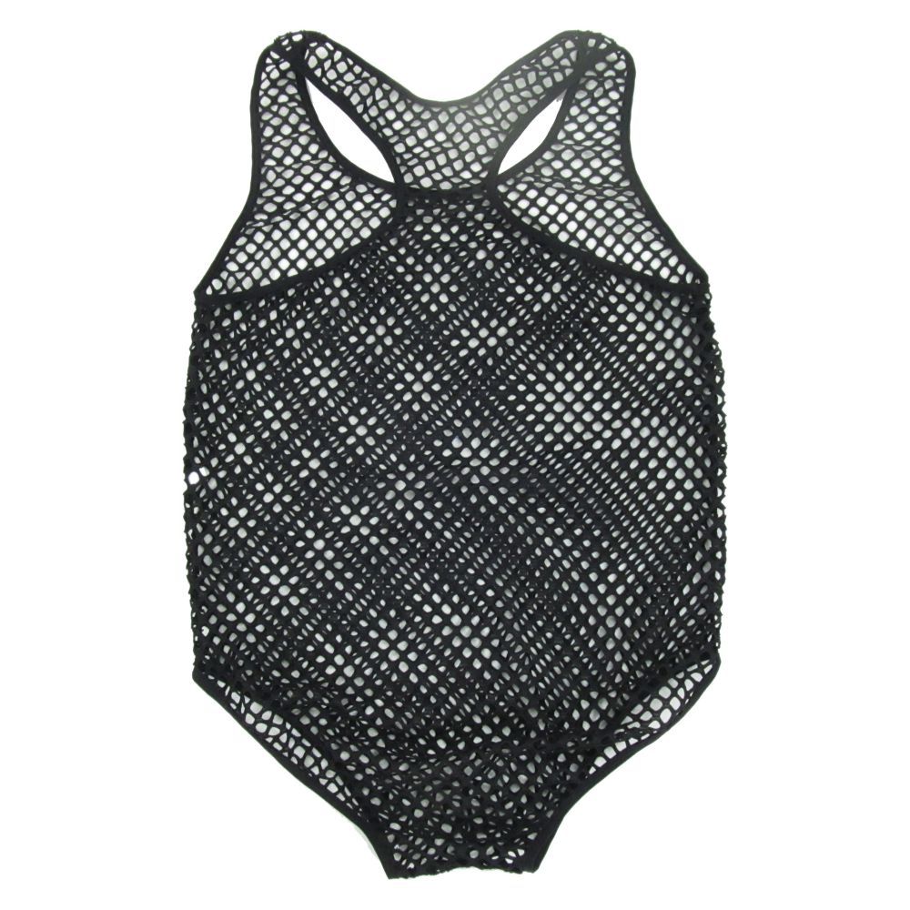 Mens G3299 Bikini Back Bodysuit Stretchy High Cut Racer Back Big Net C-thru