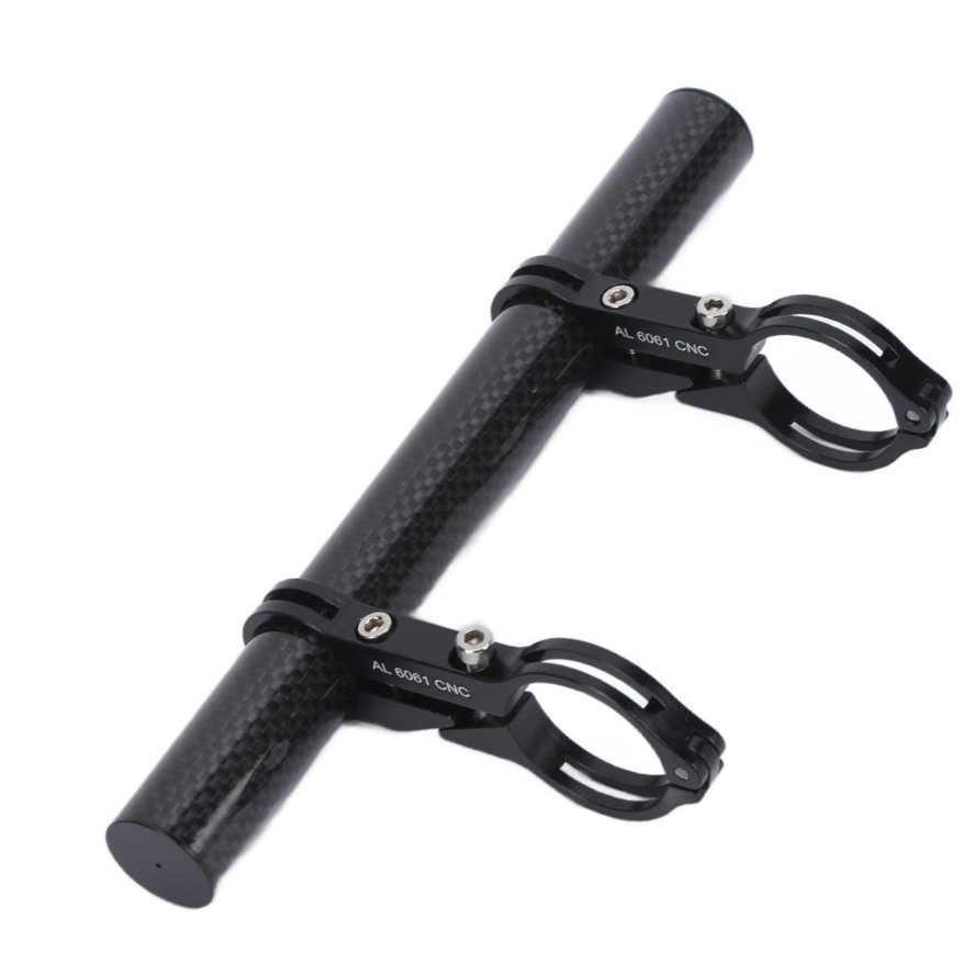 Carbon Fiber Bike Handlebar Extender Durable Aluminum Alloy Bicycle Lamp Holder