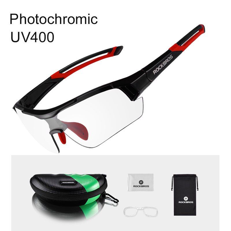 ROCKBROS Photochromic Cycling Glasses Bike Bicycle Glasses Sports Men's Sunglasses MTB Road Cycling Eyewear Protection Goggles