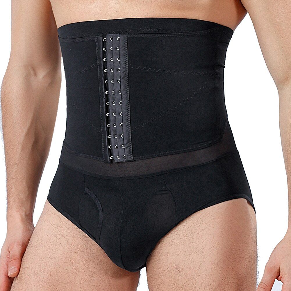 Men Body Shapers Tummy Control Panties Waist Trainer Belt Slimming Underwear Male Modeling Shapewear Compression Shorts
