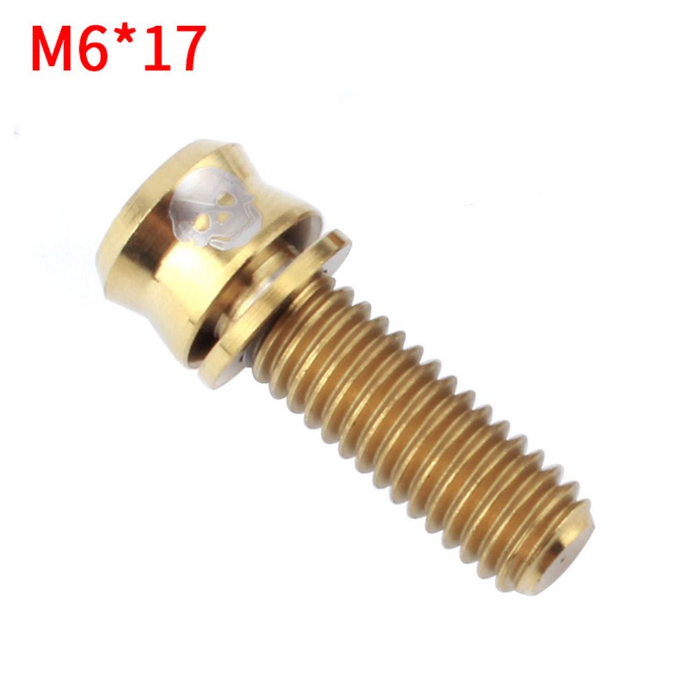 Yfashion ium Alloy Mountain  Bike  Screw M6*17/19mm Disc Brake Caliper Disc Brake Seat Brake Lever Screw