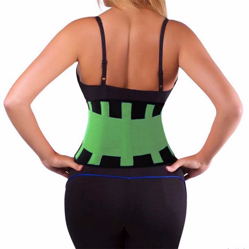 Lumbar Back Waist Support Brace Belt Hot Waist Training Corset Back Fitness Women Waist Support Sweat Slim Belt 2018 Hot