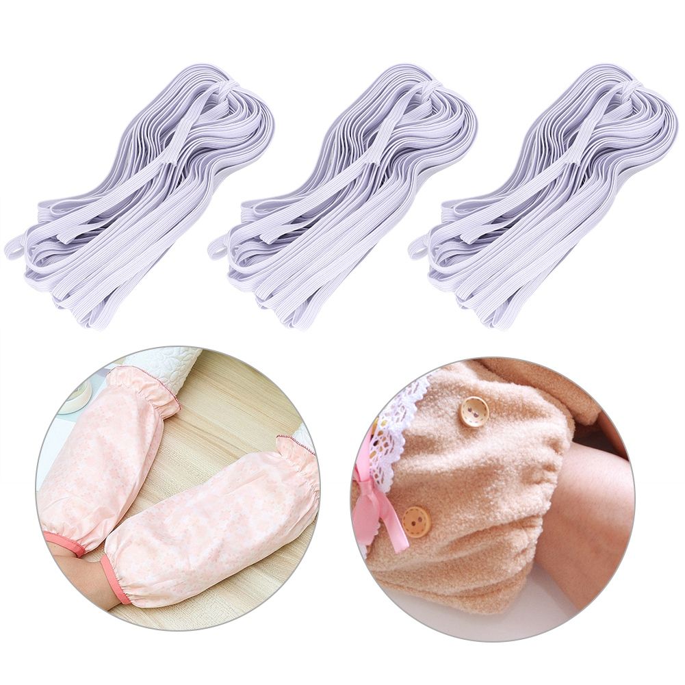 Clothing Accessories 3 Bags 0.6cm 10m/32.8ft Flat Elastic Rope Cord Bands for Sewing DIY Craft Project