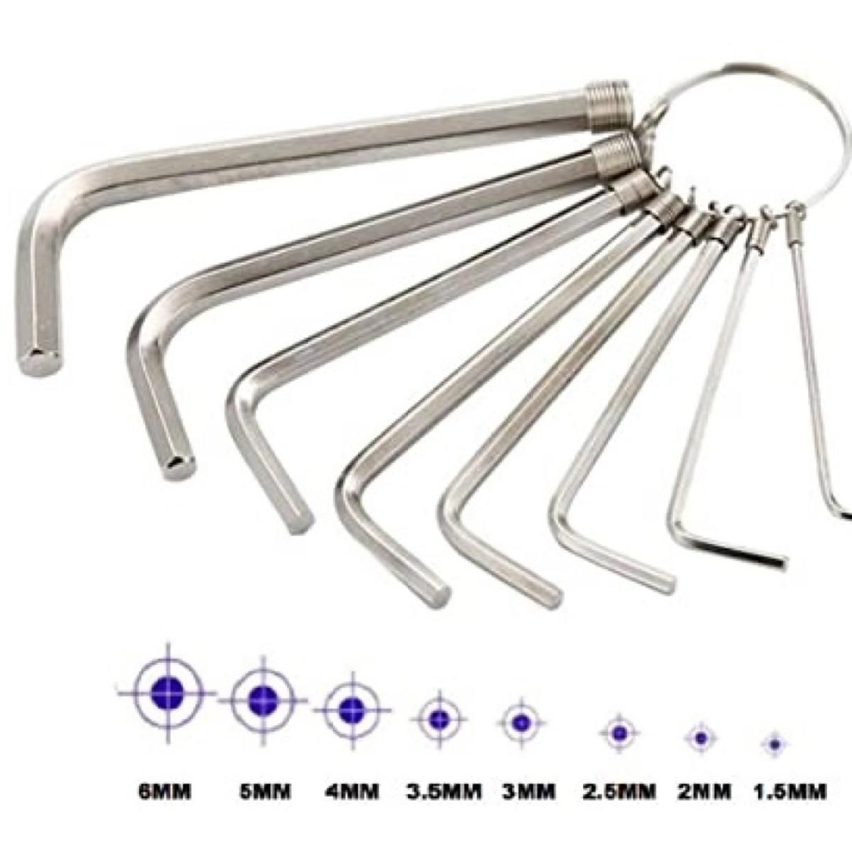 Bicycle Repair Tool Set Bicycle 8 Sizes Octagon Wrench Spanner Home Outdoor Cycling Supply Cycle Wrench Tool - Silver