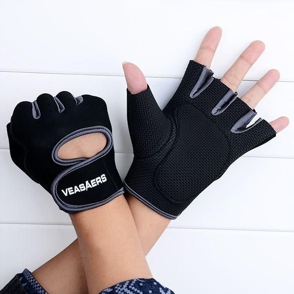KALOAD 1 Pair Lycra Fitness Gloves Anti-slip Half Fingers Gloves Sport Exercise Training Gym Gloves