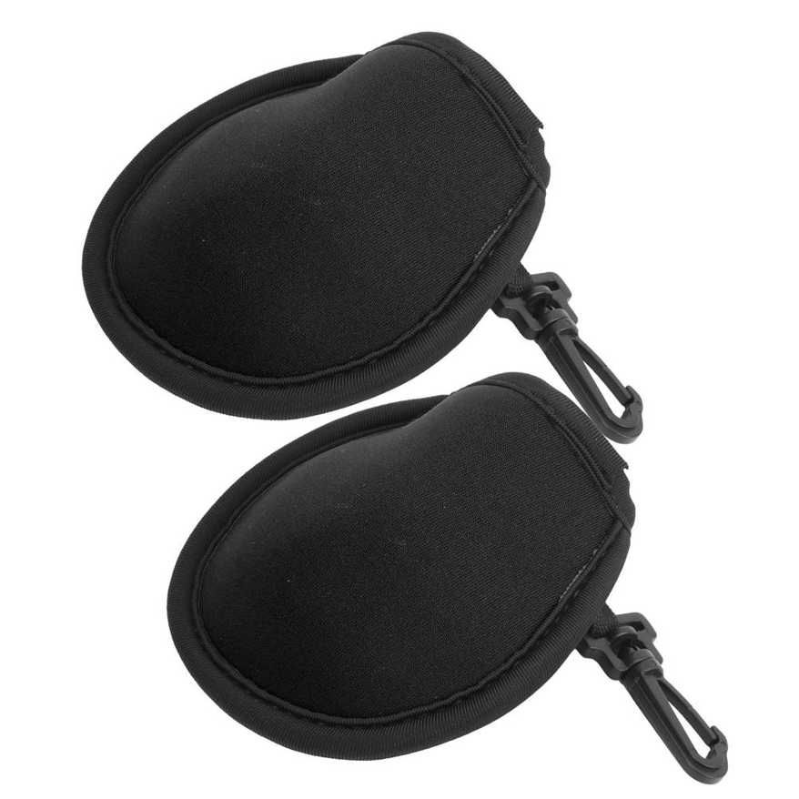 Golf Ball Pouch 2pcs Round Bag Portable Professional Holder Golfer Aid Tool with Hook