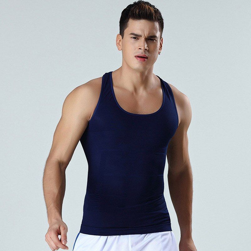 Men Body Shapers Belly Control Slimming Shapewear Tank Tops Waist Trainer Man Back Posture Vest Modeling Underwear Fitness Tank