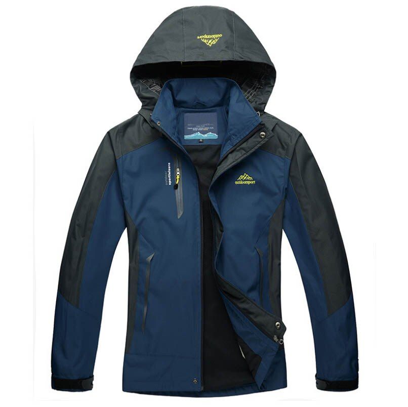 Oversized Spring Autumn Mens Softshell Hiking Jackets Male Outdoor Camping Climbing Coat Travel Waterproof Freeship