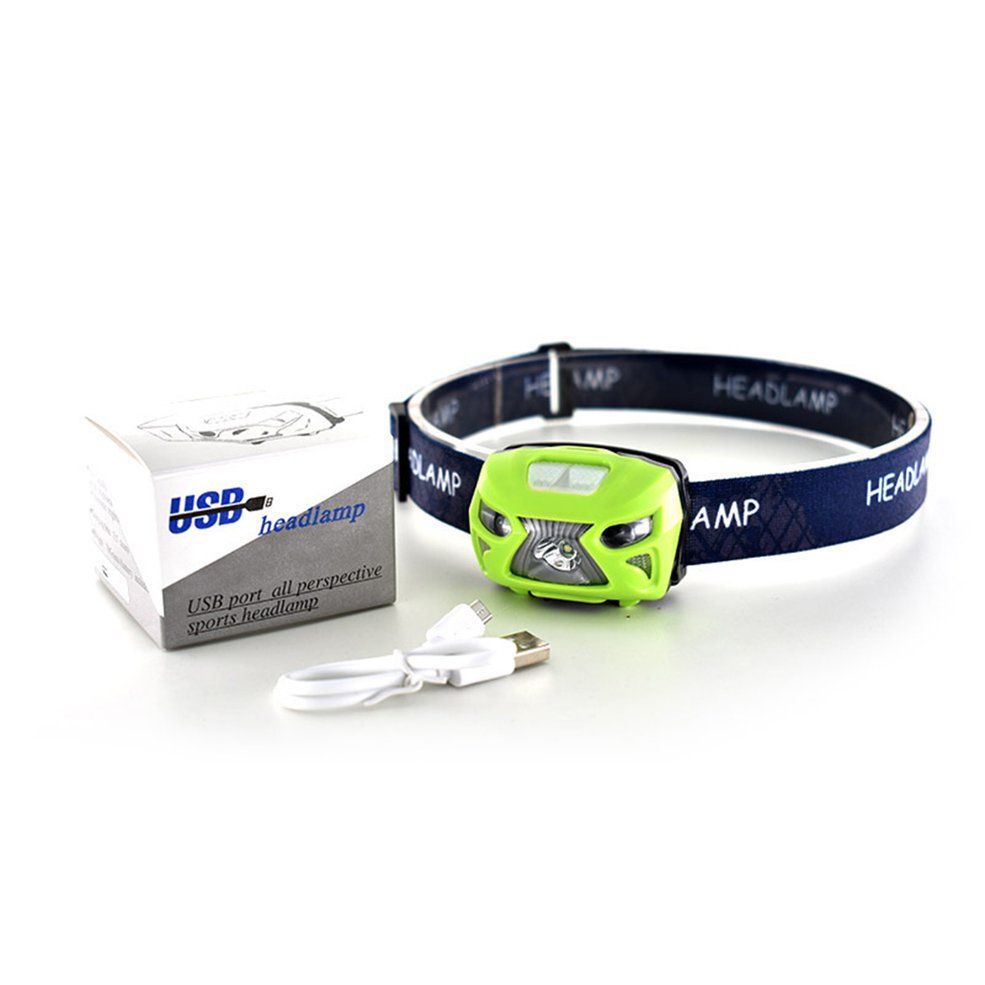 LED headlights induction bait lights Outdoor fishing USB charging headlights