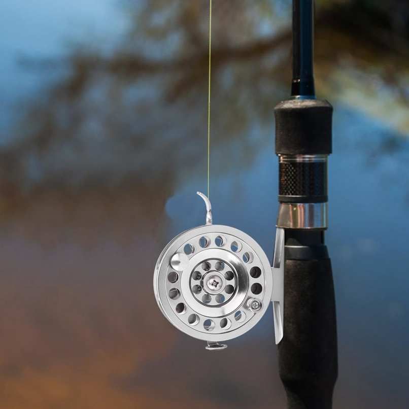 Ice Fishing Wheel Outdoor Metal Rod Front Right Hand Reel with Brake Accessory