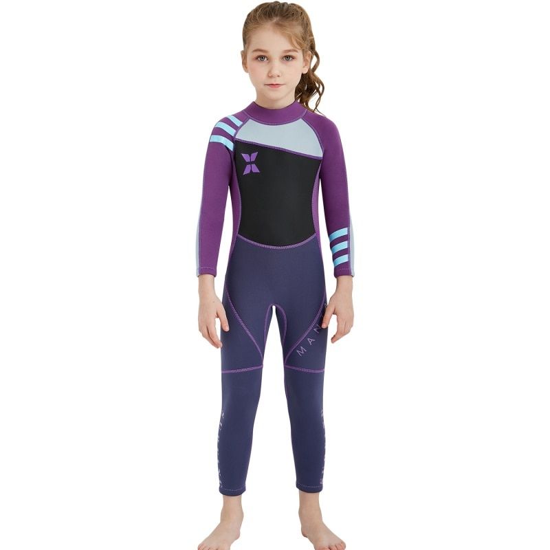 Kids Diving Suit Neoprene Wetsuit Children For Boys Girls Keep Warm One-piece Long Sleeves UV Protection Swimwear