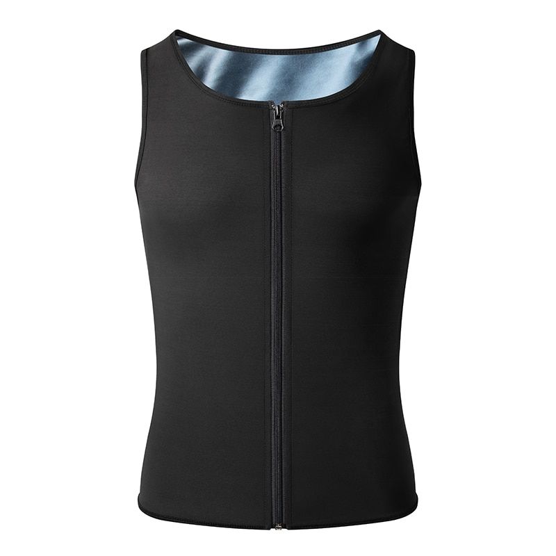 Men's Waist Trainer Corset Sweat Vest Sauna Suit Body Shaper Slimming Polymer Weight Loss Workout Tank Top Shirt Shapewear