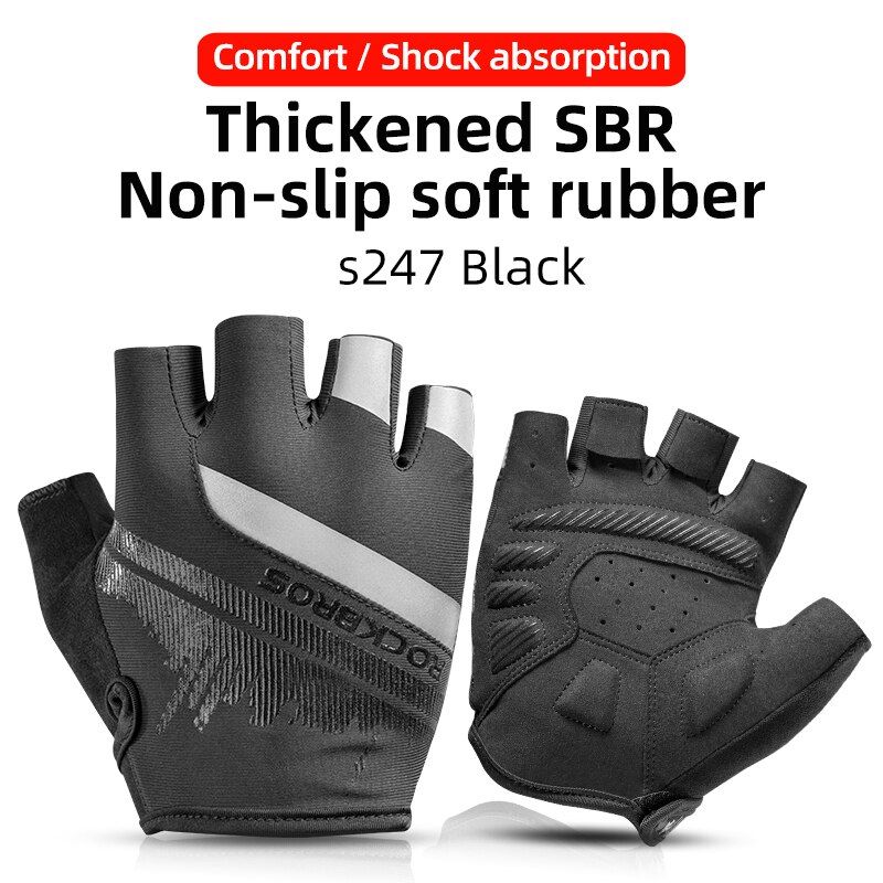 ROCKBROS Cycling Men's Gloves Spring Autumn Bike Cycling Gloves Sports Shockproof Breathable MTB Mountain Bike Gloves Motorcycle