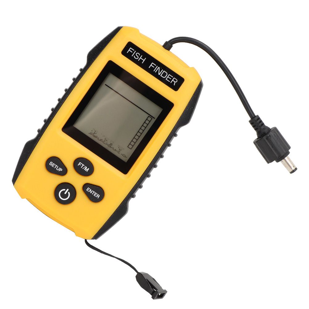 Handheld Fish Finder 100M LCD Alarm Sonar Depth Sensor Fishfinder Transducer