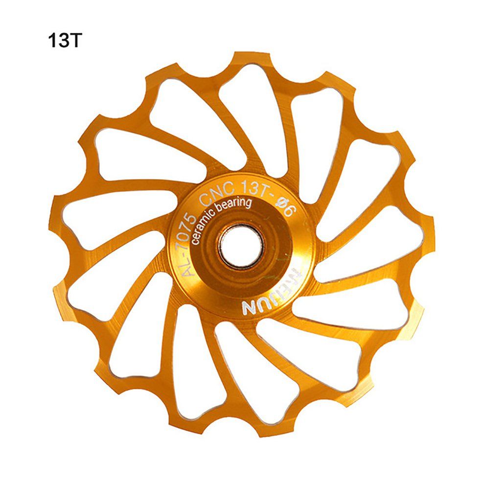 Bicycle ceramic rear dial guide wheel aluminum bearing tension wheel 13T Ceramic bearings high-strength super lubricated 1 pcs