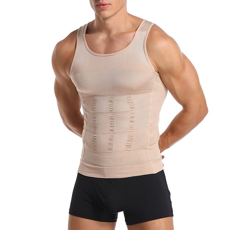 Body Shaper Shirt Corrective Posture Men Belly Control Modeling Sport Compression Vest Chest Muscle Elastic Underwear Shapewear