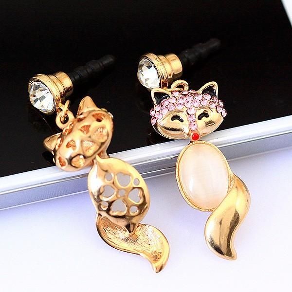 Little Fox Exquisite Opal Multicolored Cellphone Dust Plug