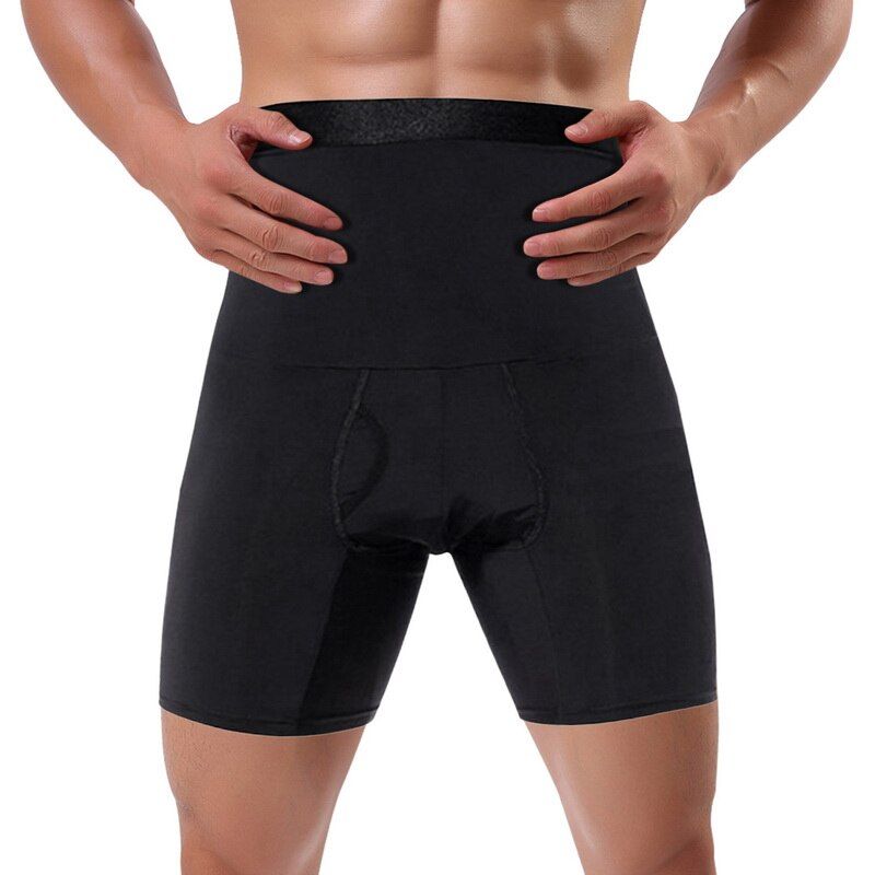 Dihope 2021 Men Body Shaper Waist Trainer Slimming Shorts High Waist Shapewear Modeling Panties Boxer Briefs Stretch  Underwear