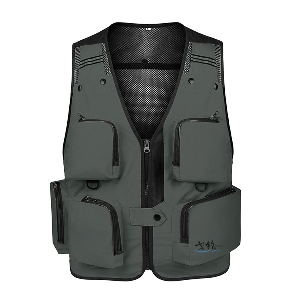 Yfashion Men Waistcoat Outdoor Multi-pockets graphy Men Fishing Vest Mesh Male Vest Men Fishing Waistcoat graphy Clothing