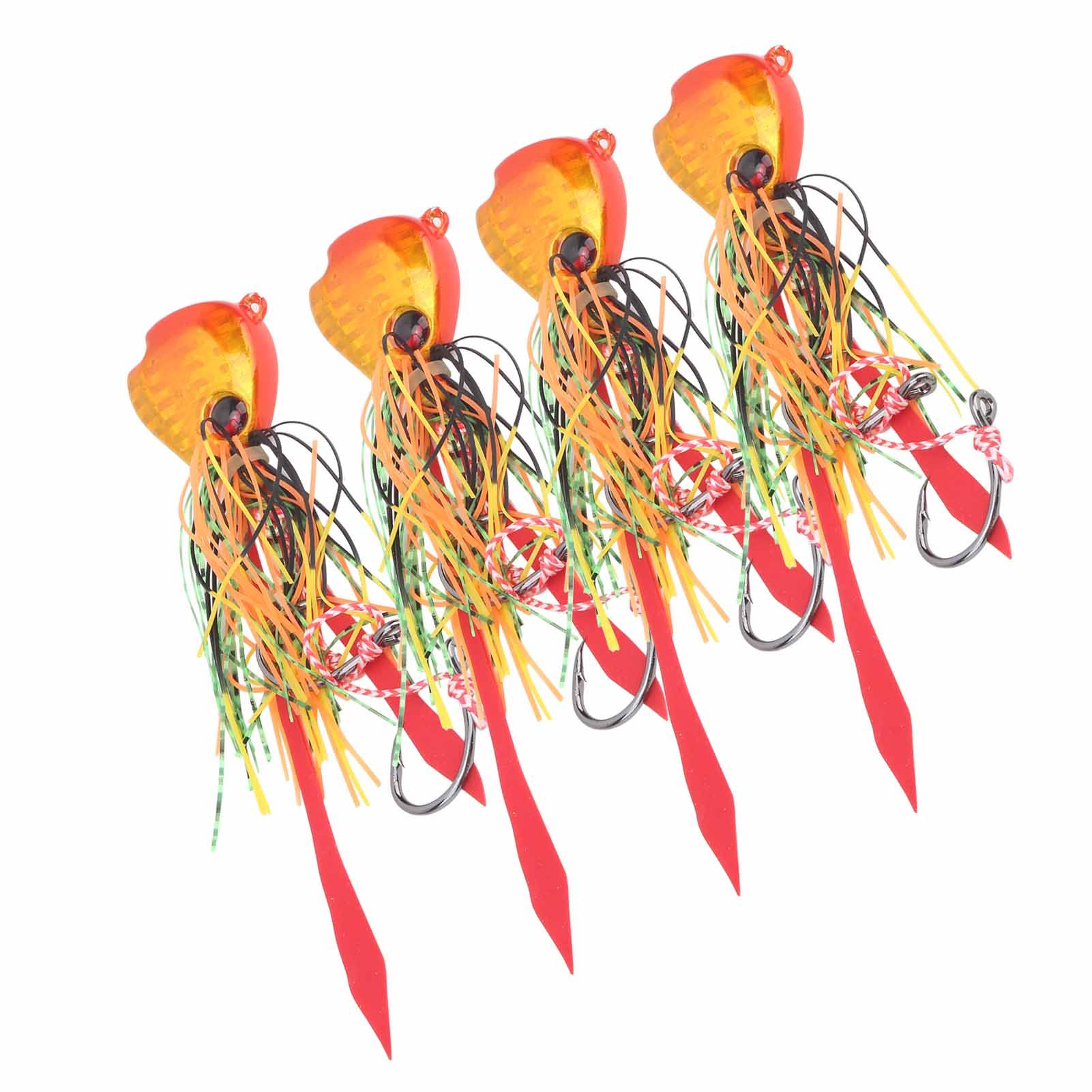 Artificial Baits Attractive Silicone Skirts Portable 4Pcs for Fishing Accessory Outdoor Hunting Enthusiasts Sea