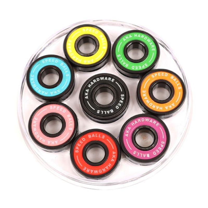 8Pcs Color Skateboard Bearing Set,Professional Plain Bearings,for Skateboard Trucks Scooters Wheel Roller Skate