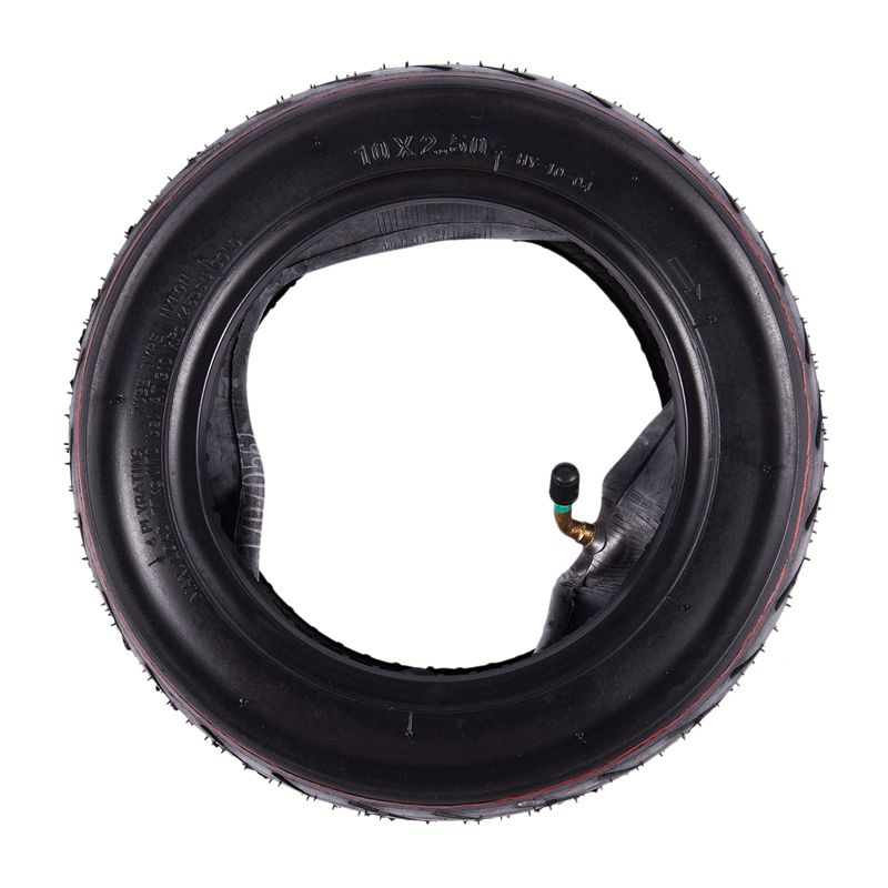 10X2.5 Front/Rear Scooter Tire Wheel Solid with Inner Tube Replacement for 10 Inch Electric Scooter Skateboard Diy Replacement Spare Tire