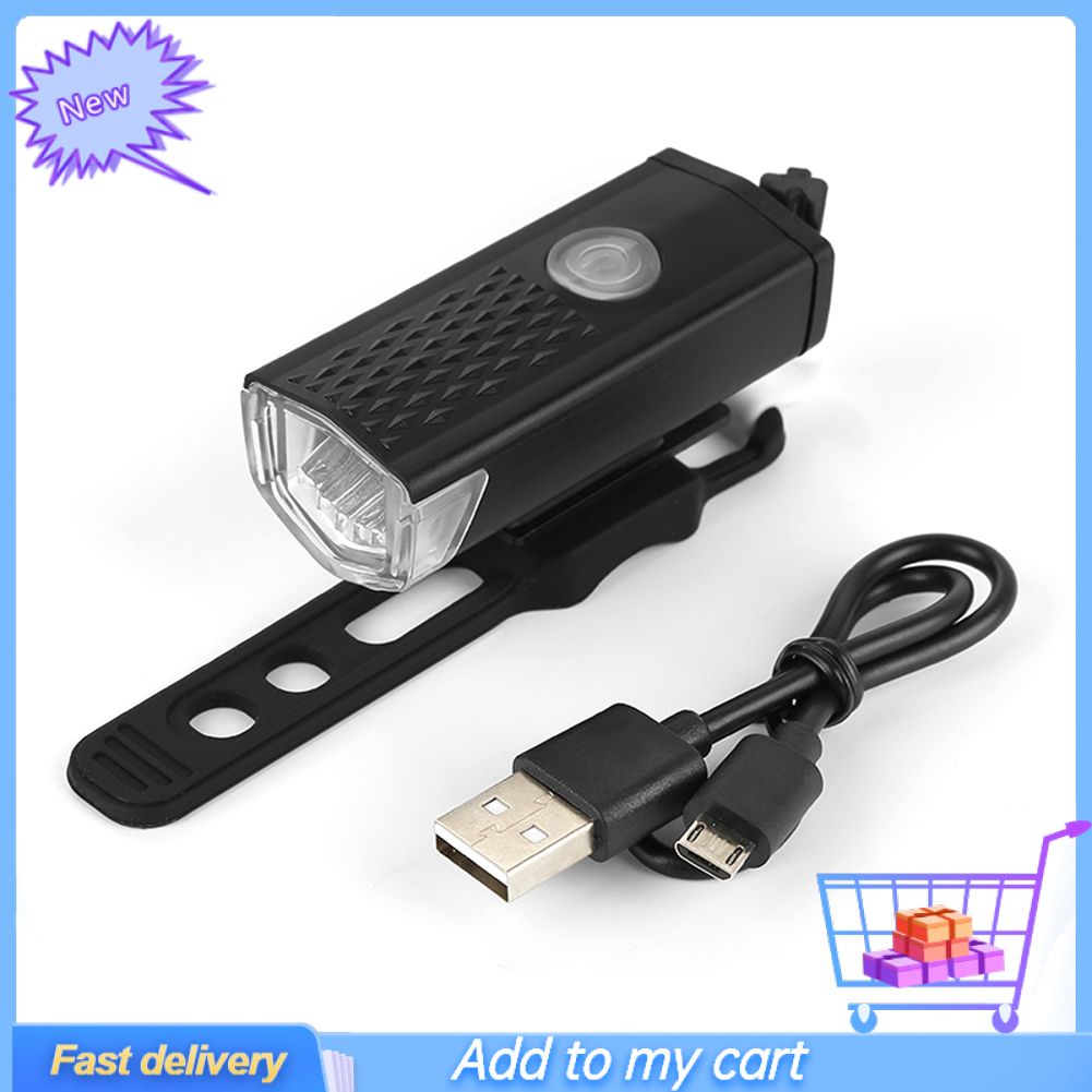 Waterproof Bright LED USB Rechargeable Bike Bicycle Warning Headlight Tail Light