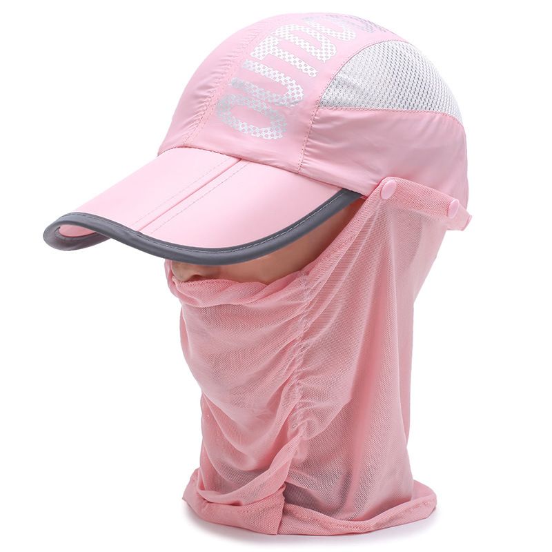 Summer Outdoor Portable Folding Baseball Cap Sun Hat with Veil For Hiking