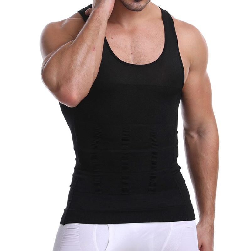 Men's Slimming Body Shapewear Sport Vest Shirt Compression Abdomen Tummy Belly Control Burn Sweat Underwear Waist Girdle  ABS