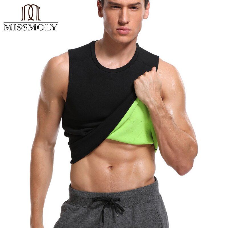 Miss Moly Neoprene Body Shaper Men Shapers Slimming Waist Trainer Tummy Reducing Promote Sweat Shapewear Male Modeling Vest