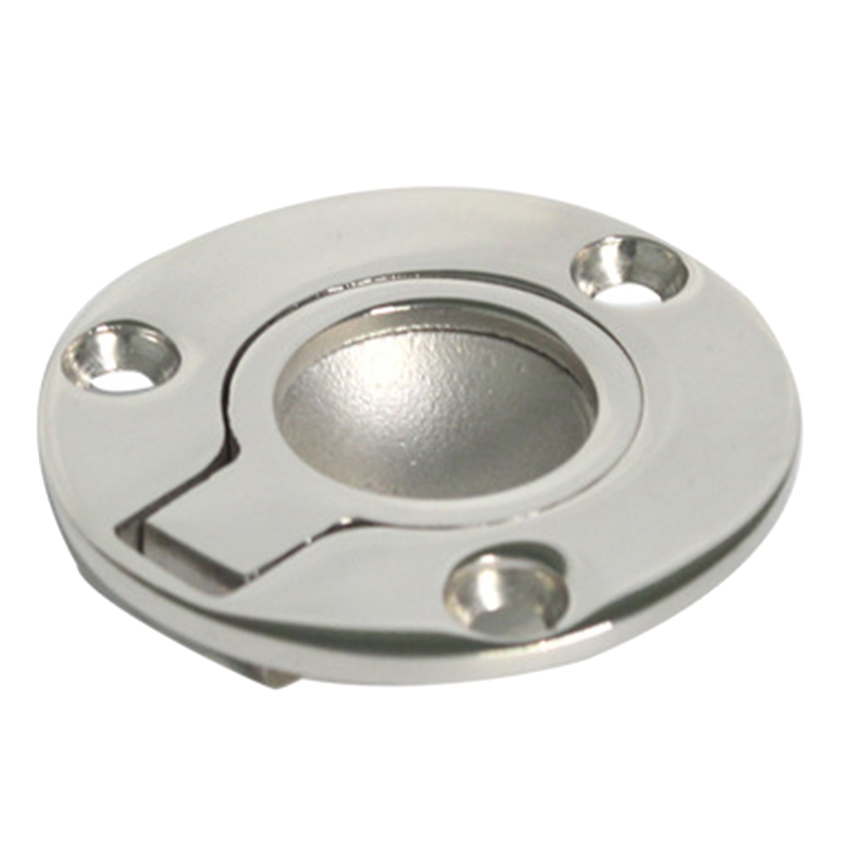 Marine Stainless Steel Boat Hatch Latch Flush Mount Lift Pull Ring Handle Boat Pull Round Silver