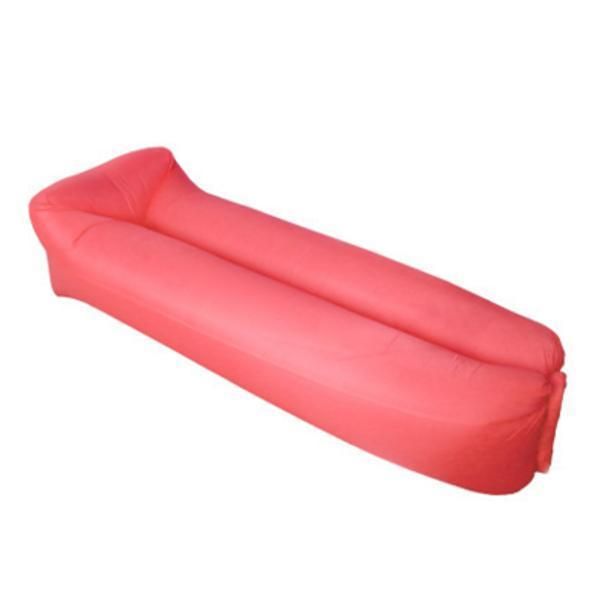 Outdoor Travel Pillow Lazy Sofa Fast Air Inflatable Beach Sleeping Bed Upgraded Red