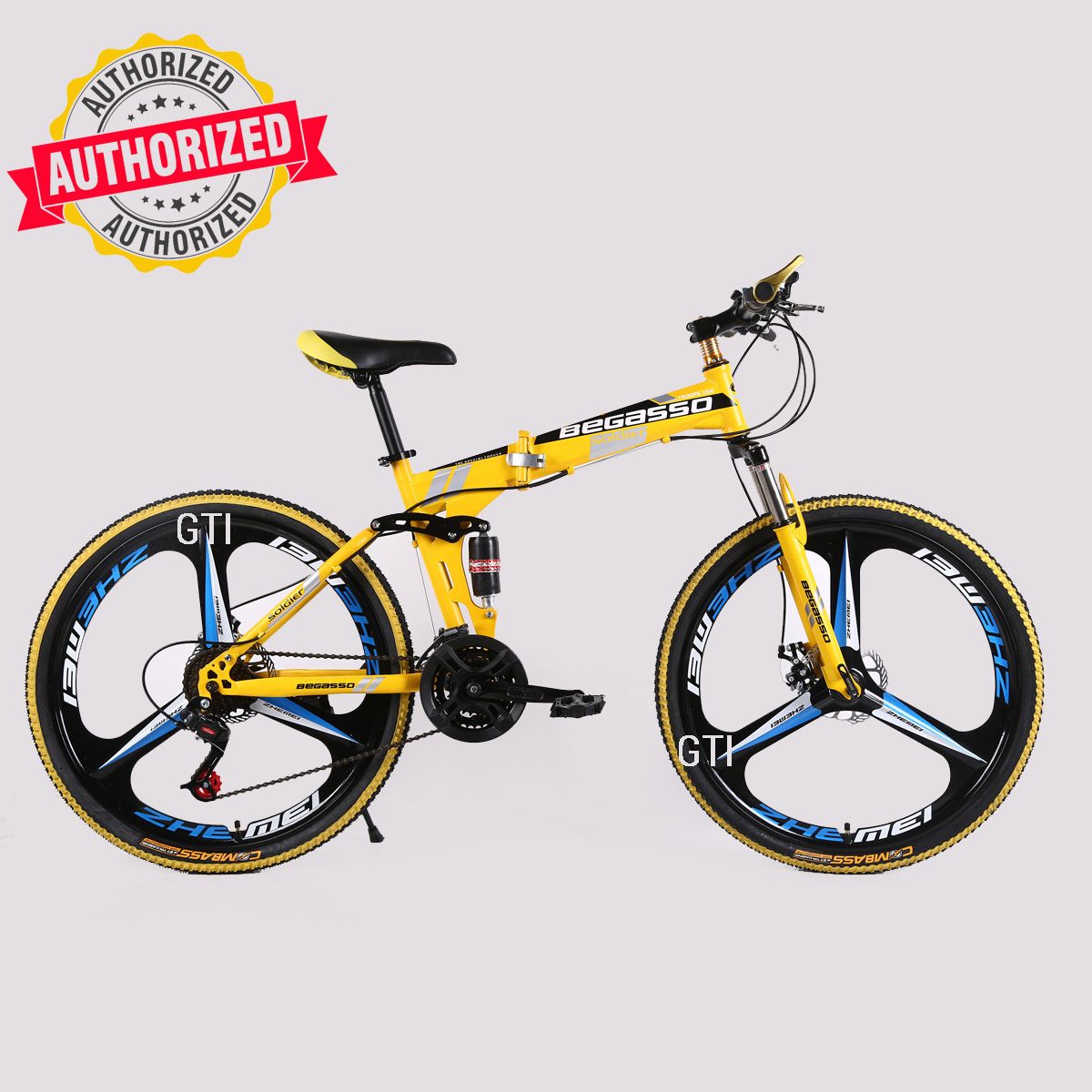Begasso 03 Nives 26 Inch Mountain Folding Bicycle (Yellow)