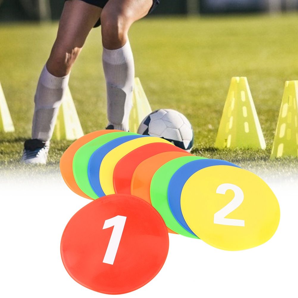 10Pcs Football Signs Discs Disc Markers Flat Training Equipment Hot