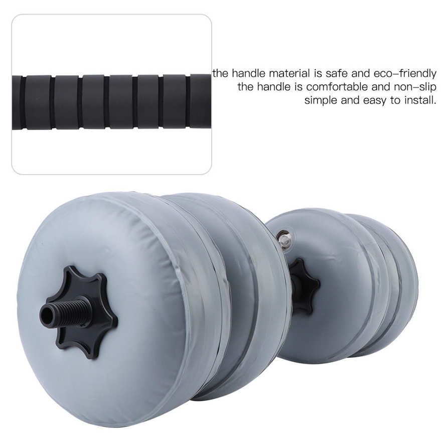 Water Dumbbell Water‑filled Adjustable Man Domestic Fitness Equipment Arm Muscles 30‑35KG Gray
