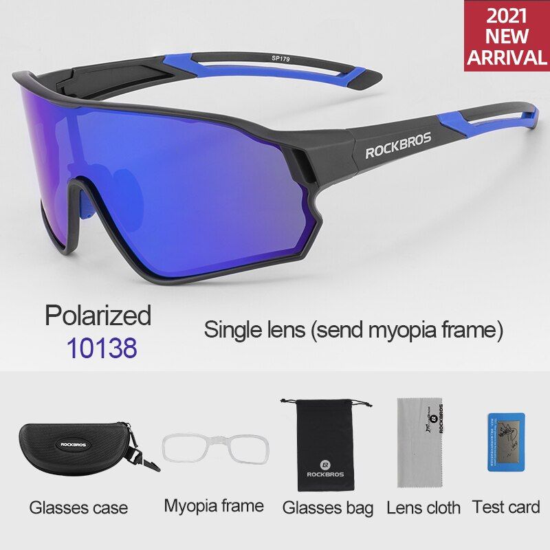 ROCKBROS Polarized Photochromic Cycling Glasses Bike Glasses Outdoor Sports MTB Bicycle Sunglasses Goggles Eyewear Myopia Frame
