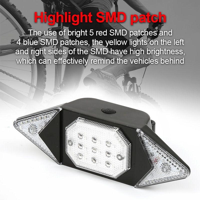 USB Rechargeable Bicycle Lamp Through Remote Control Bicycle Light hot sell In stock