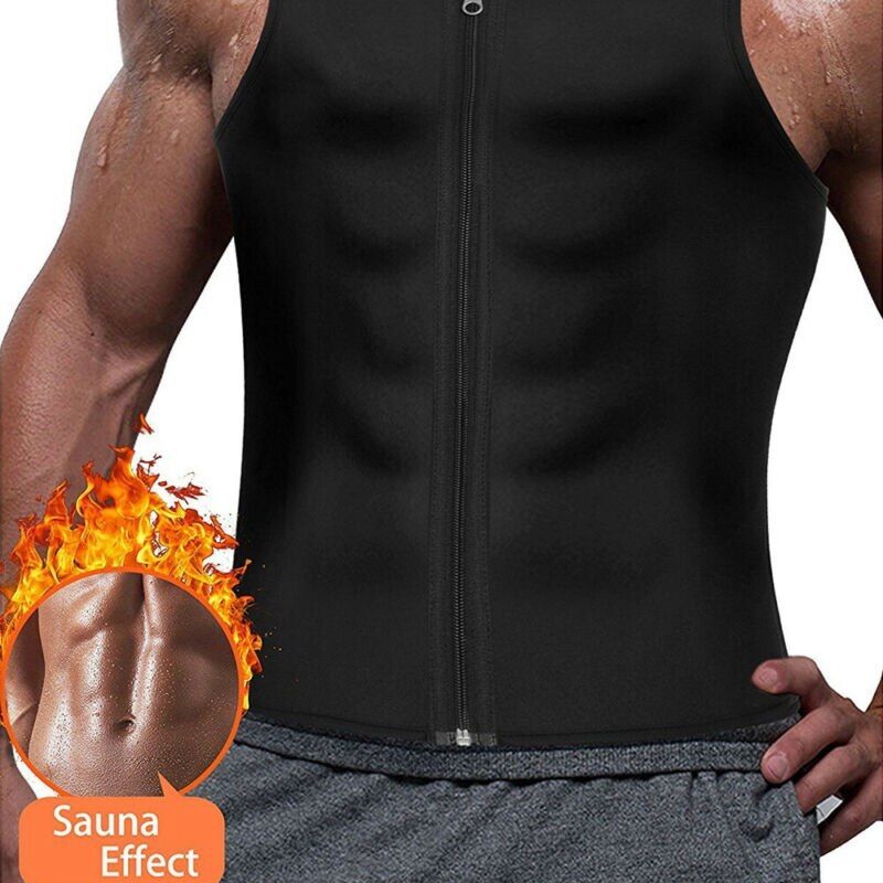 Men's Waist Trainer Vest Slimming Neoprene Vest Sweat Shirt Body Shaper Waist Trainer Shapewear New /BY