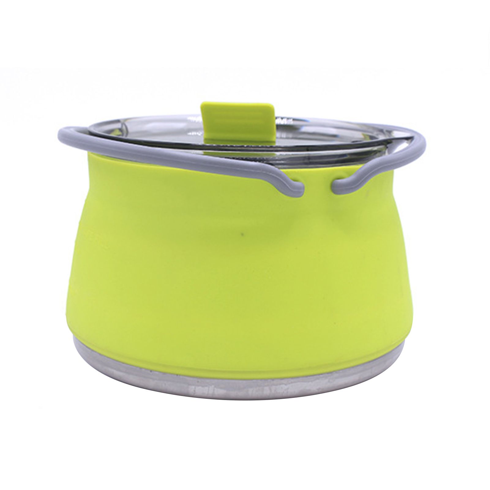 Folding Camping Pot Temperature Resistant Collapsible Water Kettle With Lid