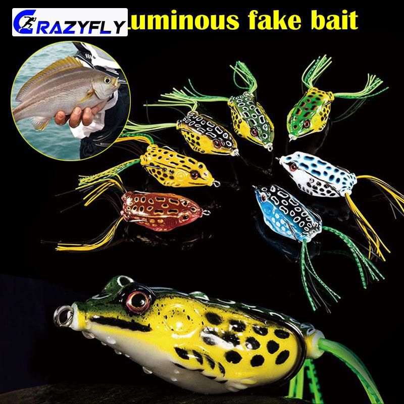 4pcs Artificial Ray Frog Soft Fishing Lures Bait Double Hooks Accessories For Lake Sea