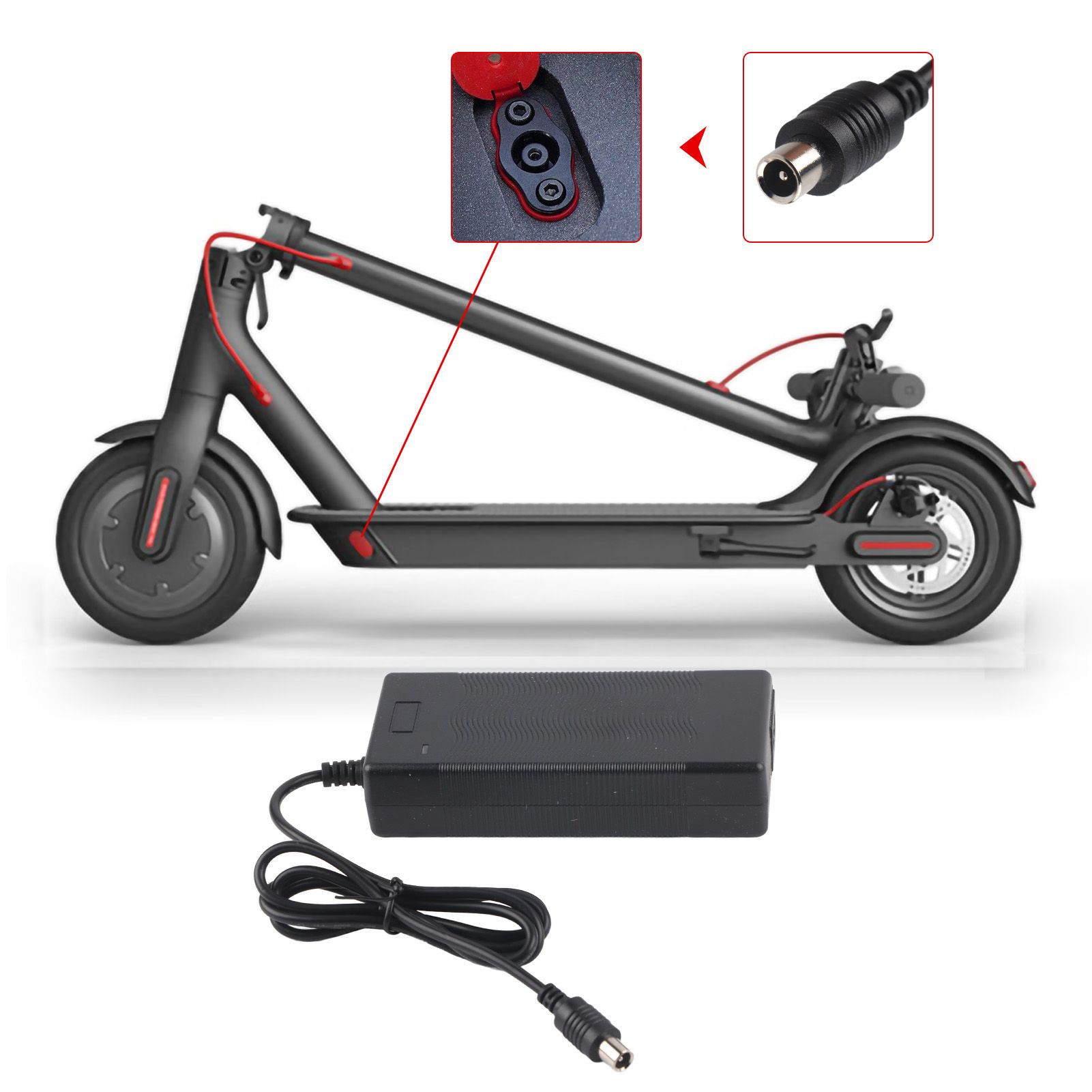 42V 2A Electric Scooter Charger Adapter for Scooter   ET