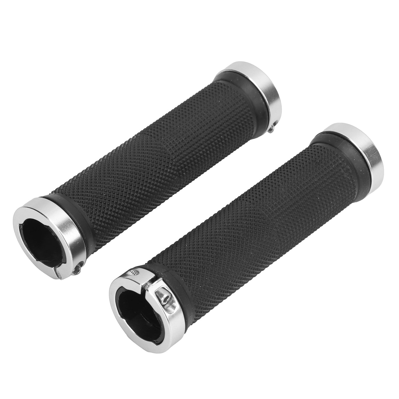 Lock Handlebar Grips 1 Pair Lightweight Rubber Sleeve with Plug Compatible for MTB Anti‑slide