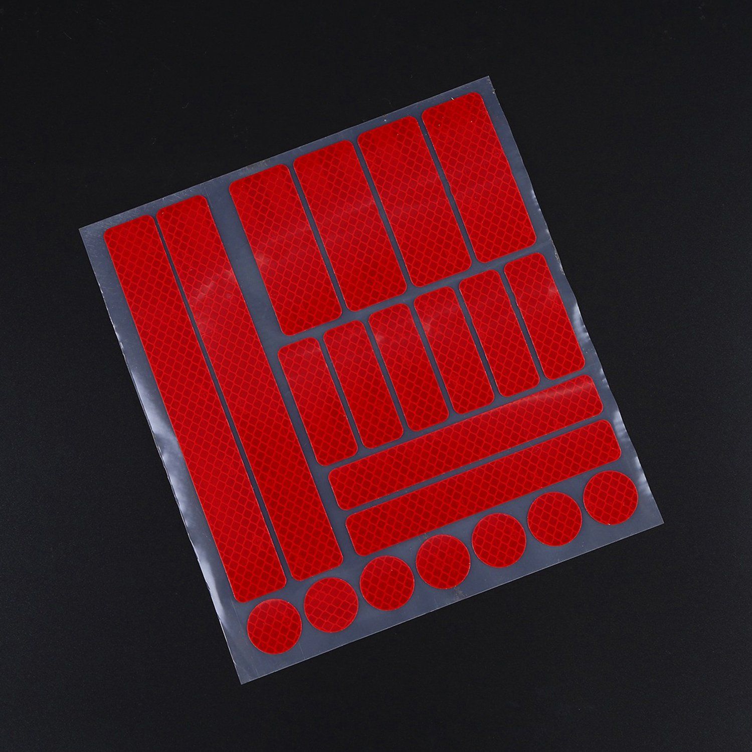 3Set Bike Reflective Stickers Cycling Warning Reflector 21Pcs Film Decal Tape Bicycle Sticker Bike Accessories Red