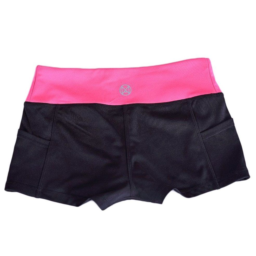 MA Women Quick Drying Summer Elastic Waist Yoga Sport Wristbands Casual Shorts