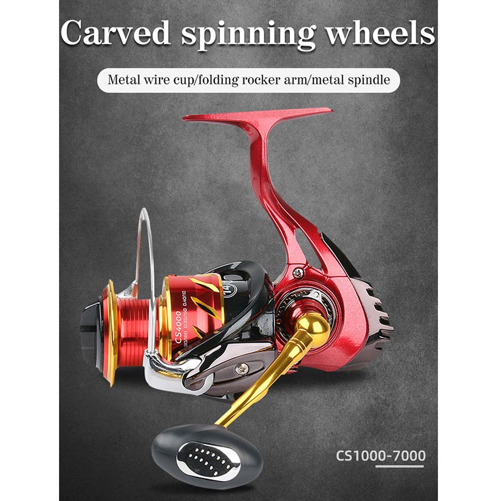 Carved Spool Fishing Reel Spinning Reel Metal Cnc Rocker Arm Longthrow Rock  Reel