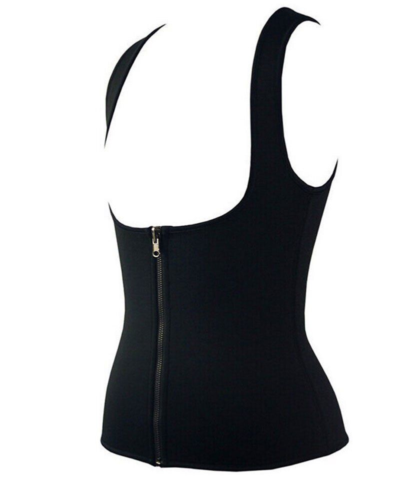 2019 Fat Burning Women y Body Shaper Neoprene Slimming Waist Slim Vest Under Waist Cinchers Woman Zippers Shapers Tops